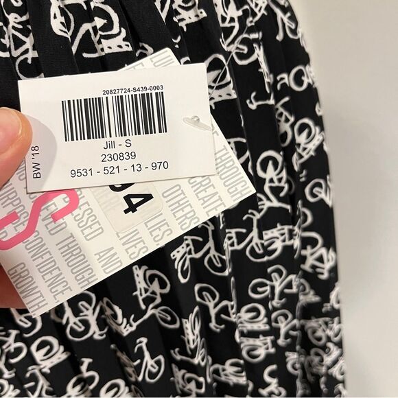 LuLaRoe bike print a- line midi Jill skirt - Picture 6 of 11